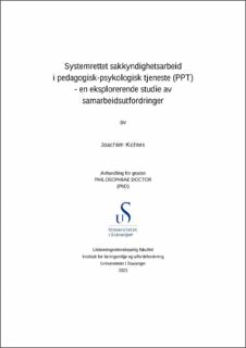 Forside til Joachim Kolnes PhD-avhandling, 2024