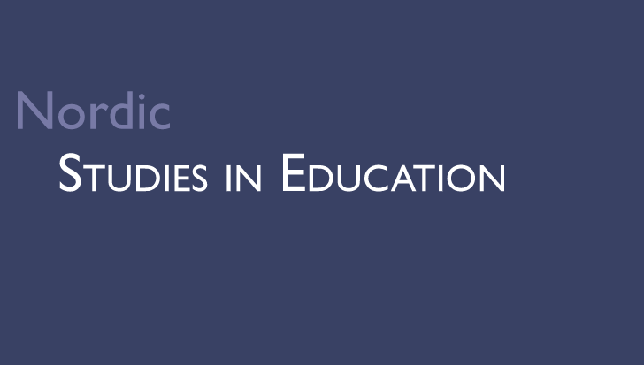 Thumbnail graphic from the journal of Nordic Studies in Education.