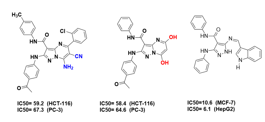 Chemical structures of novel cyclin-dependent kinase inhibitors
