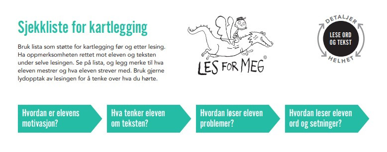 Sjekkliste for kartlegging av elevenes lesemotivasjon
